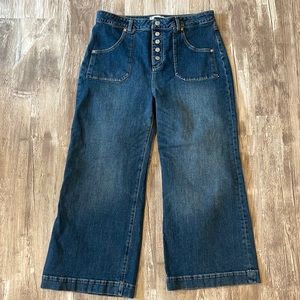 Wide-leg Button-up Paige jeans